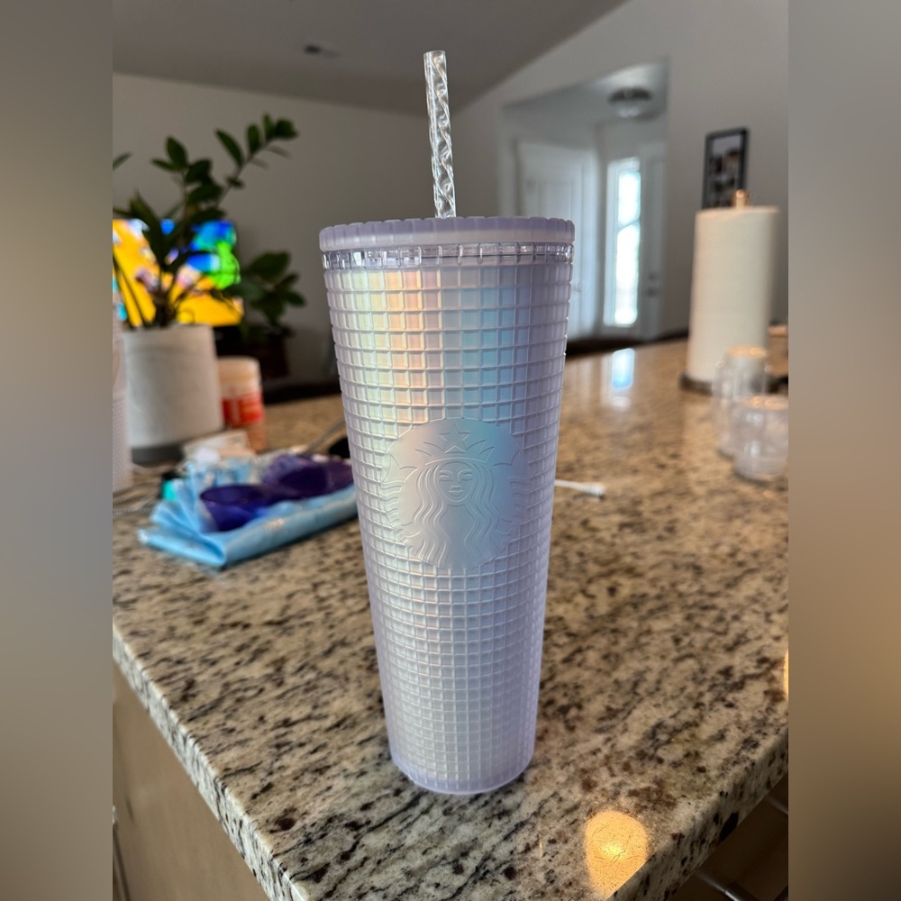 24oz Starbucks Iridescent Grid Cold Cup